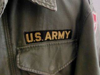 VIETNAM ERA U.  S.  ARMY ' DANANG ' 1968 - 69 MEN ' S SIZE REG.  XS GRN L/S FIELD JACKET 3