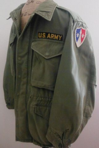 VIETNAM ERA U.  S.  ARMY ' DANANG ' 1968 - 69 MEN ' S SIZE REG.  XS GRN L/S FIELD JACKET 7