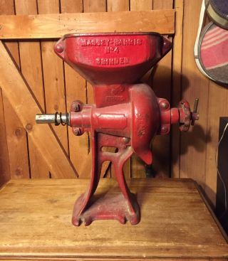 Cast Iron Antique Corn Mill Grinder MASSEY HARRIS 4 Farm FEED ALL METAL HEAVY 5