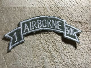 Cold War/vietnam? Us Army Scroll Patch - Airborne 1/501st Beauty