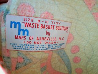 1960 ' s Paper Dress Psychedelic Shocking Pink Abstact Waste Basket Boutique MARS 4