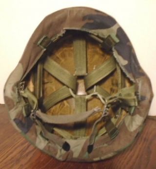 UNITED STATES OF AMERICA MILITARY MADE WITH KEVLAR HELMET W/ CAMO COVER X - SMALL 5