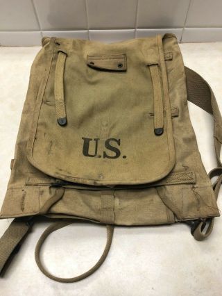Wwi 1918 Us Military Lcc Co Combat Field Pack - Camp Reynolds