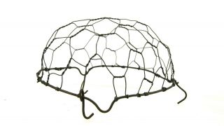 Ww2 German Helmet Half Wire Net For Camo Purposes,  Size 64,  Complete