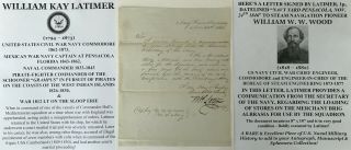 1812/mexican/civil War Navy Court Martial Commodore Pirate Captain Letter Signed