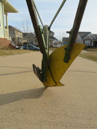 OLD Wood Handled JOHN DEERE Single Horse Drawn Walk Behind PLOW Old Collectible 11