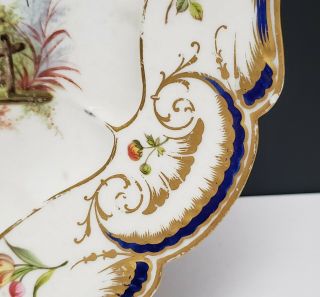 18th c Antique Sevres Porcelain Plate w Birds 1763 3