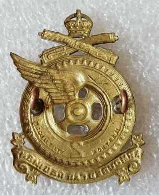 2nd Armoured Car Regiment - CEF WWI - Canadian Cap Badge - Scully Montreal 2