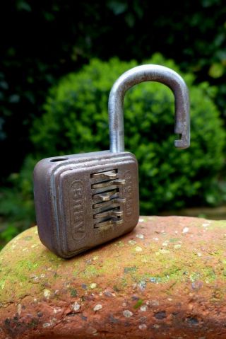 Antique Combination Code Padlock Abus No.  150 Order With Code Rare 29 - 06