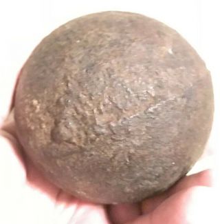 Civil War Confederate Chattanooga Sand Island Cannon Ball 3 1/2” Inch 4 LB 3