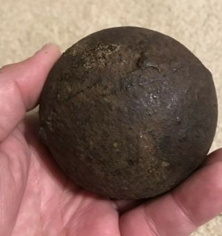 Civil War Confederate Chattanooga Sand Island Cannon Ball 3 1/2” Inch 4 LB 4