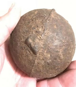 Civil War Confederate Chattanooga Sand Island Cannon Ball 3 1/2” Inch 4 LB 6