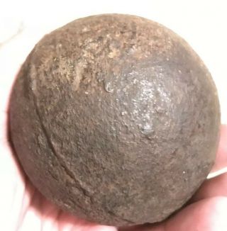 Civil War Confederate Chattanooga Sand Island Cannon Ball 3 1/2” Inch 4 LB 7