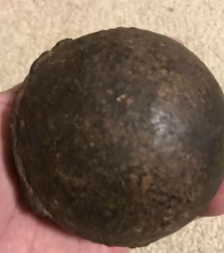 Civil War Confederate Chattanooga Sand Island Cannon Ball 3 1/2” Inch 4 LB 8