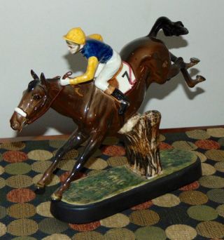 Wonderful Beswick Figurine Steeplechaser 2505 Horse & Rider Jumping