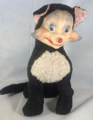 Vintage 16 " My Toy Co.  York Rubber Face Cat.  W3