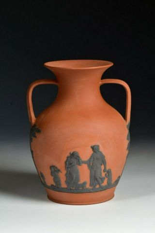 Rare 18th Century Wedgwood Pottery Rosso Antico Portland Vase