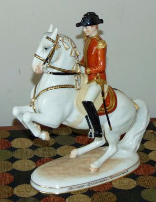 Augarten Wien Porcelain Lippizaner Spanish Riding School Dobrich Horse Figurine
