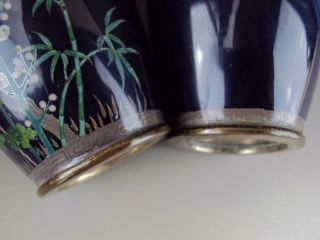 IMPRESSIVE Japanese Antique Oriental Cloisonne Enamel Vase - Meiji 12