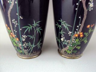IMPRESSIVE Japanese Antique Oriental Cloisonne Enamel Vase - Meiji 8