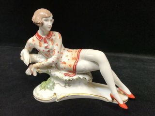 Rosenthal Art Deco Flapper Lady Woman T.  Karner Porcelain Figurine 431 (or 437)