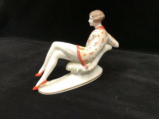 Rosenthal Art Deco Flapper Lady Woman T.  Karner Porcelain Figurine 431 (or 437) 2