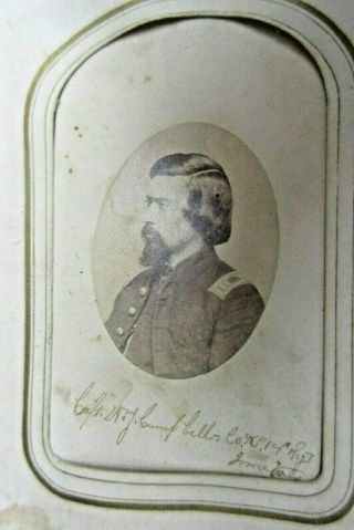 Civil War Cdv Album - 5 Images Of Co K,  14th Iowa Volunteers & Other Soldiers
