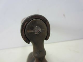 Antique Unmarked Sad Iron w/Wooden Handle & Insert 4