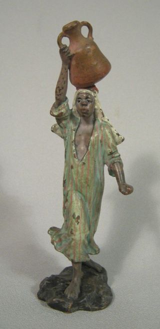 Antique Orginal Bergman Bronze Orientalist Woman Water Carrier