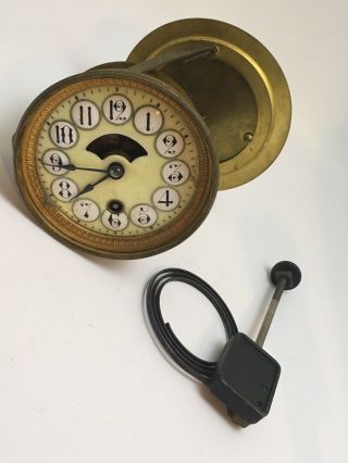 Antique 1800s Boston Clock Co Mantle Shelf Open Balance Porcelain Dial Movement