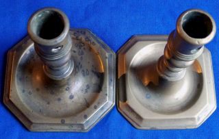 17th century French bronze baluster socket taper candlesticks circa 1640 10