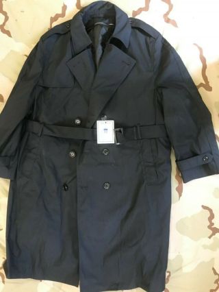 Us Army Black Trench Coat All Weather Men 