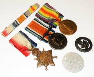 WW1 21st CEF Trio War Medal silver Victory 1914 1915 Star dogtag service pin 12