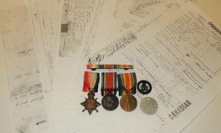 Ww1 21st Cef Trio War Medal Silver Victory 1914 1915 Star Dogtag Service Pin