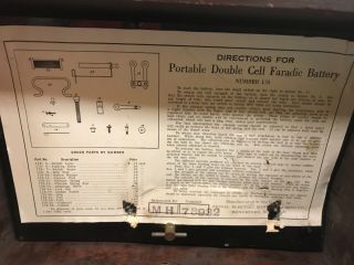 Vintage Faradic Battery,  Shock Medical Device,  Portable Double Cell Battery 5