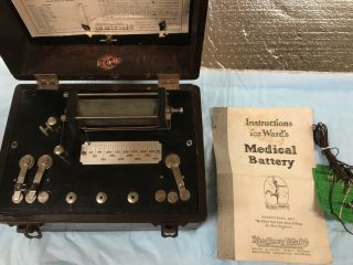 Vintage Faradic Battery,  Shock Medical Device,  Portable Double Cell Battery 8