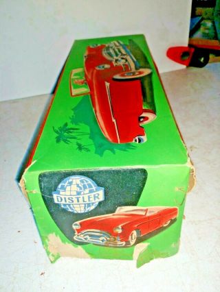 Vintage Distler Wind Up Car,  Made In US Zone,  Germany 8