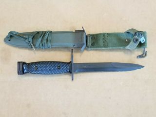 Colt Marked M7bayonet 62316 With Correct M8a1 Crackle Scabbard