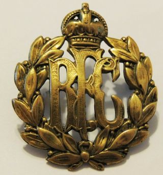 RARE WW1 RFC Royal Flying Corps RAF RCAF cap badge w/4 pilot photos in uniform 8