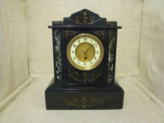 French Marble 8 Day Mantle Clock