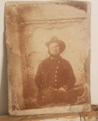 Rare Vintage Old Civil War Union Soldier Photograph