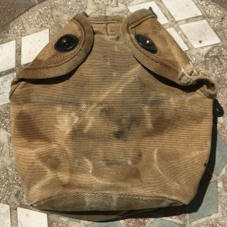 Wwii Usmc 2nd Pattern Short Ear Canteen Cover Named