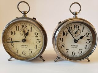 Antique 1920 Westclox " Baby Ben " Peg Leg Wind - Up Alarm Clocks