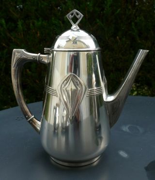Antique German WMF silverplated coffee tea set art nouveau jugendstil 8
