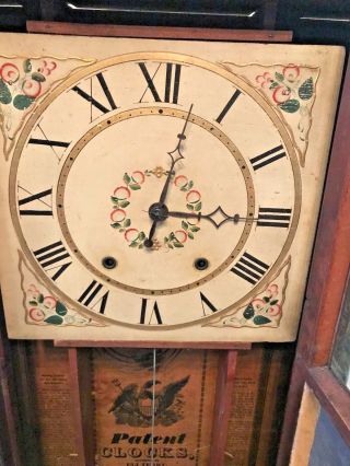 Antique Seth Thomas Wooden Clock Cir 1817 - 1830 6