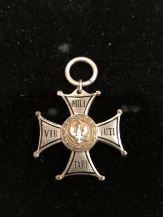 Poland.  Republic,  Order Of Virtuti Militari Breast Badge Silver Or Silver Plated