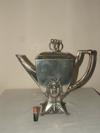 Wmf Art Nouveau White Metal Shaped Coffee Pot Truly Fabulous