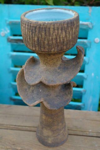 Vintage Clive Brooker British Studio Pottery Ikebana Vase 70s Modernist Mcm Chic