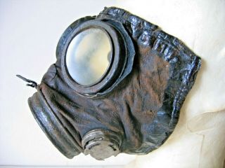 WW1 IMPERIAL GERMANY,  M.  17 LEDERSCHUTZMASKE GAS - MASK,  FOR REPAIR OR SPARES. 2