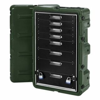 Pelican Hardigg Medical Case Large Wheeled Military Medchest 8 Drawer Chest